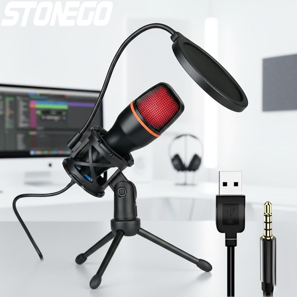 Pc Gaming Youtuber - 전문가용 USB 콘덴서 마이크 키트, RGB