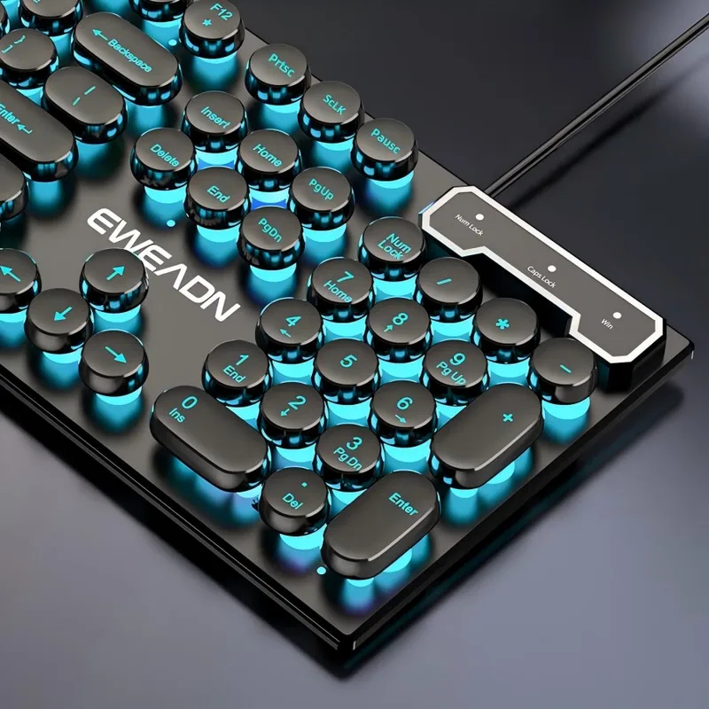Pc Gaming Keyboard - 레트로 펑크 기계식 느낌 키보드 마우스
