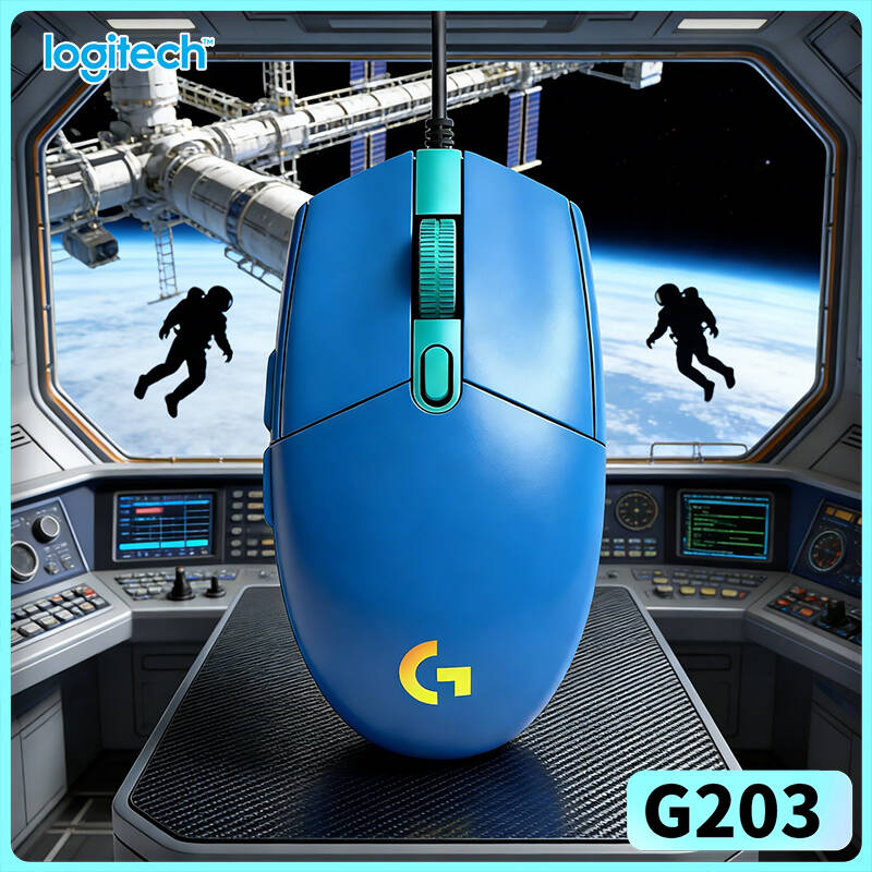 Pc Gaming Center - 로지텍 G203 유선 게이밍 마우스, 인체공학적