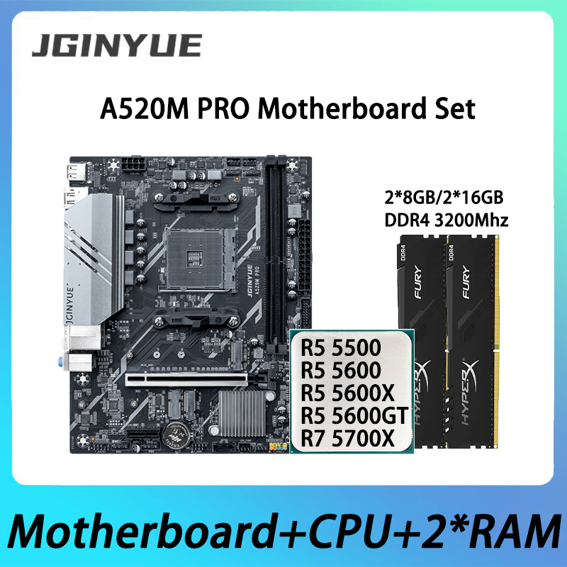 Pc Gaming Set - JGINYUE A520M PRO 마더보드 키트(AMD Ryzen