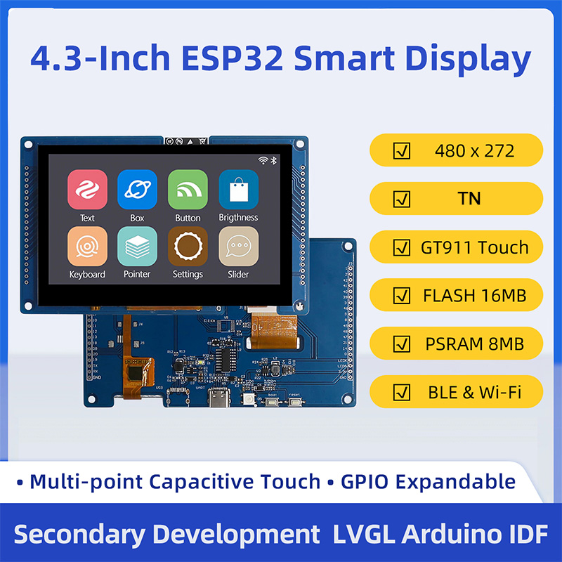 Dual Monitor Arm - ESP32 S3 4.3인치 480*272 정전식 터치