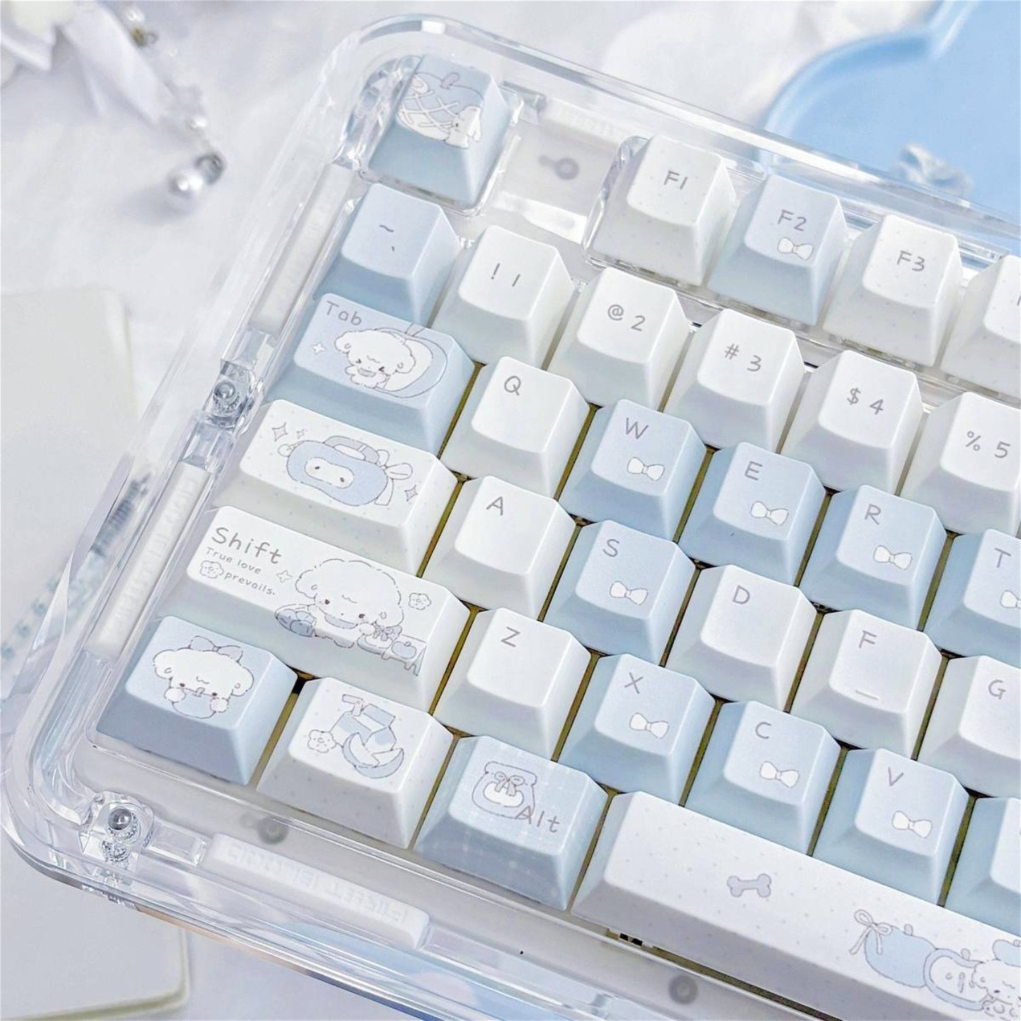 Pc Gaming Apple - 블루 핑크 도그 애플 체리 프로파일