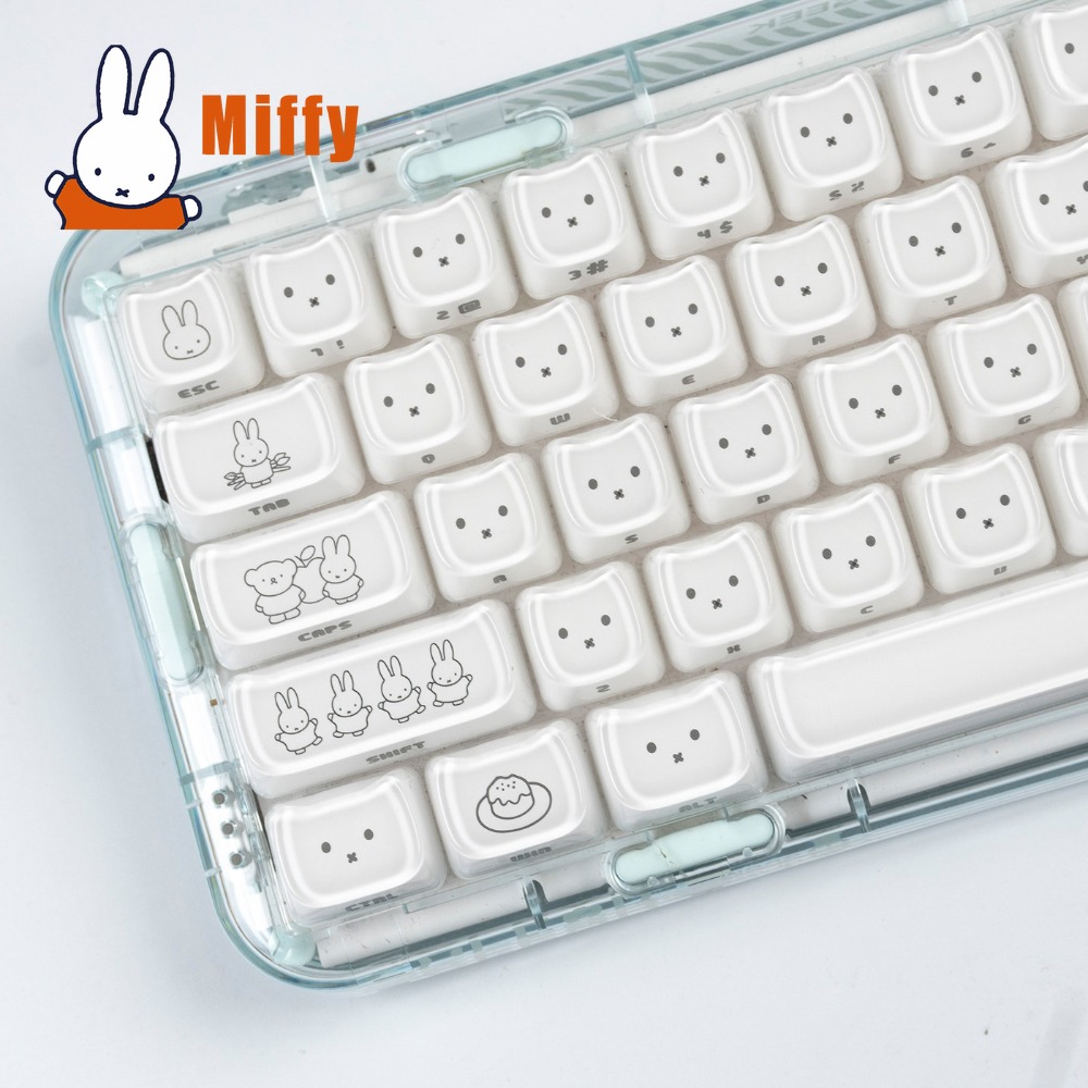 Kawaii Miffy Keycaps 귀여운 토끼 키  - Pc Gaming Keyboard 리뷰 및 가격
