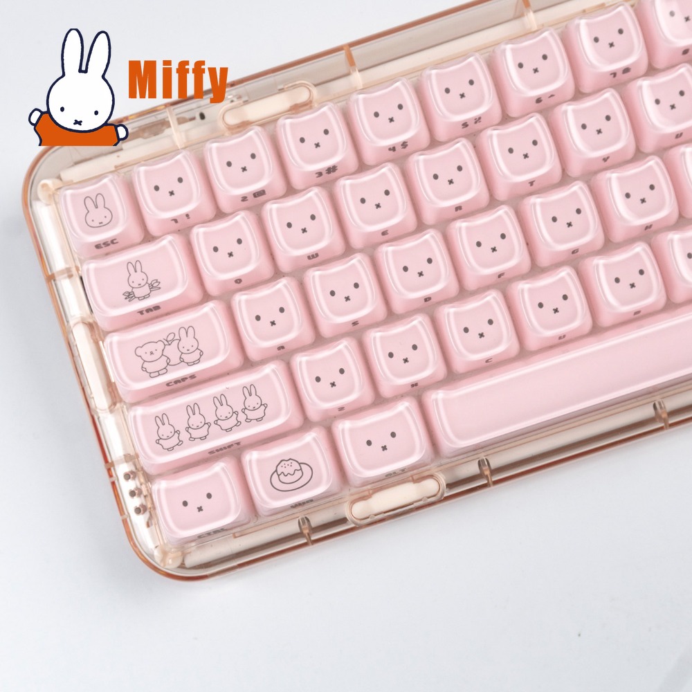 Kawaii Miffy Keycaps 귀여운 토끼 키  - Pc Gaming Keyboard 리뷰 및 가격