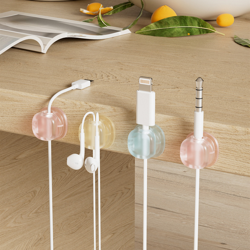 3개의 투명 컬러 자석 케이블 정리함, 데이터 케이블  - Desk Cable Organizer 리뷰 및 가격