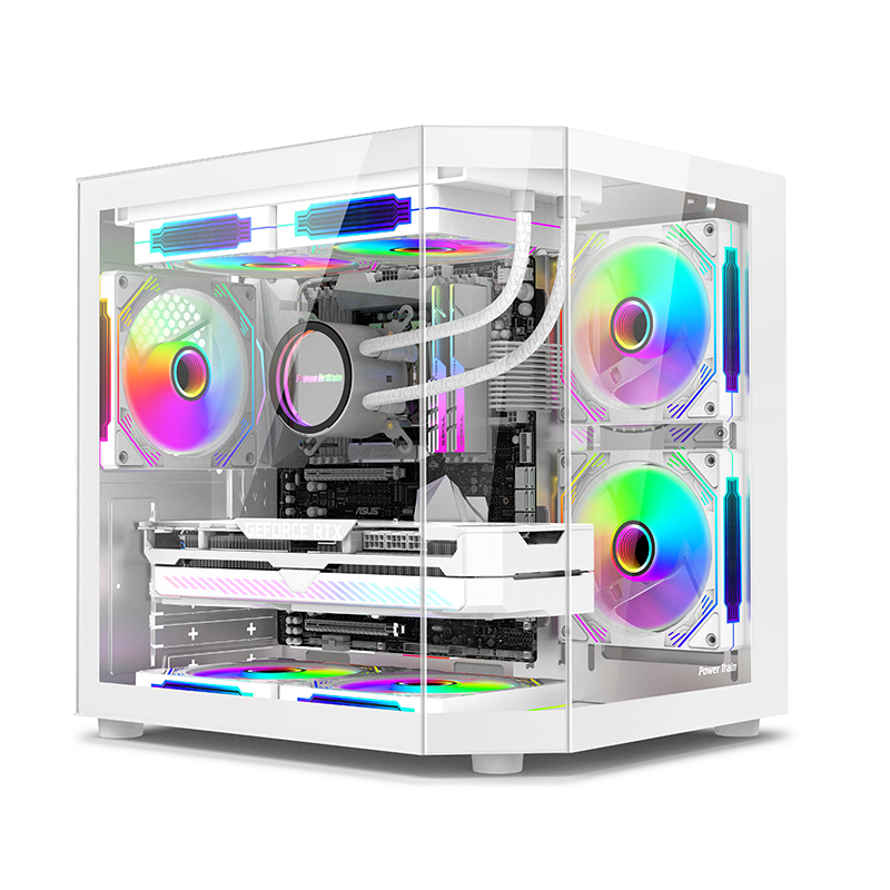파워 트레인 스타 렐름 시뷰룸 PC 케이스 M-ATX  - Pc Gaming Center 리뷰 및 가격