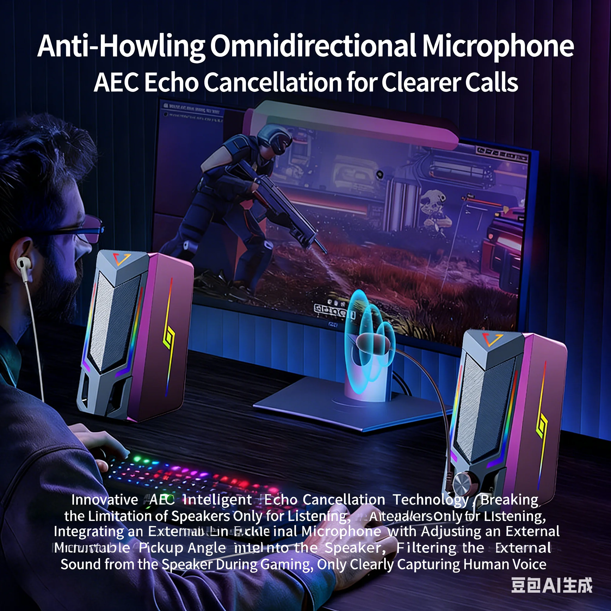 데스크탑 RGB 게이밍 스피커 블루투스 5.3, 2.0 - Pc Gaming Apple 리뷰 및 가격