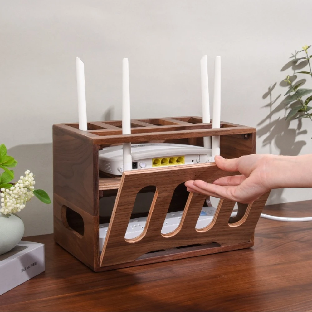 원목 케이블 정리함, 라우터 선반, 모뎀, 와이파이,  - Desk Cable Organizer 리뷰 및 가격