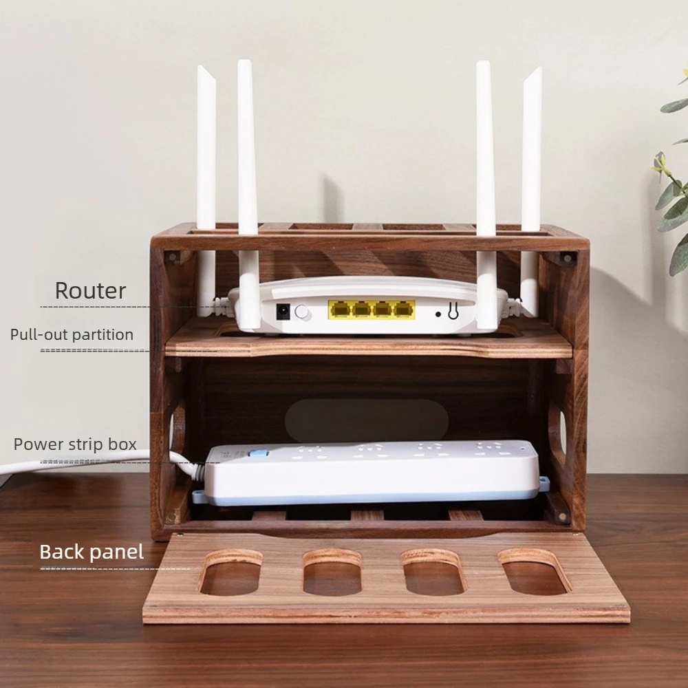 원목 케이블 정리함, 라우터 선반, 모뎀, 와이파이,  - Desk Cable Organizer 리뷰 및 가격