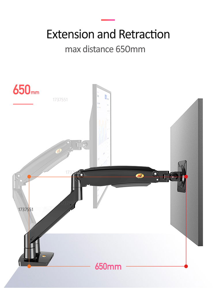 NB F195A 알루미늄 가스 스프링 암 22-32인치 - Dual Monitor Arm 리뷰 및 가격