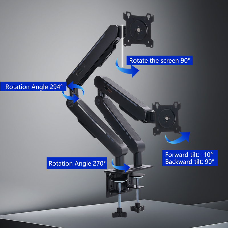 신제품 가스 스프링 데스크 마운트 스탠드, 대부분의 1 - Dual Monitor Arm 리뷰 및 가격