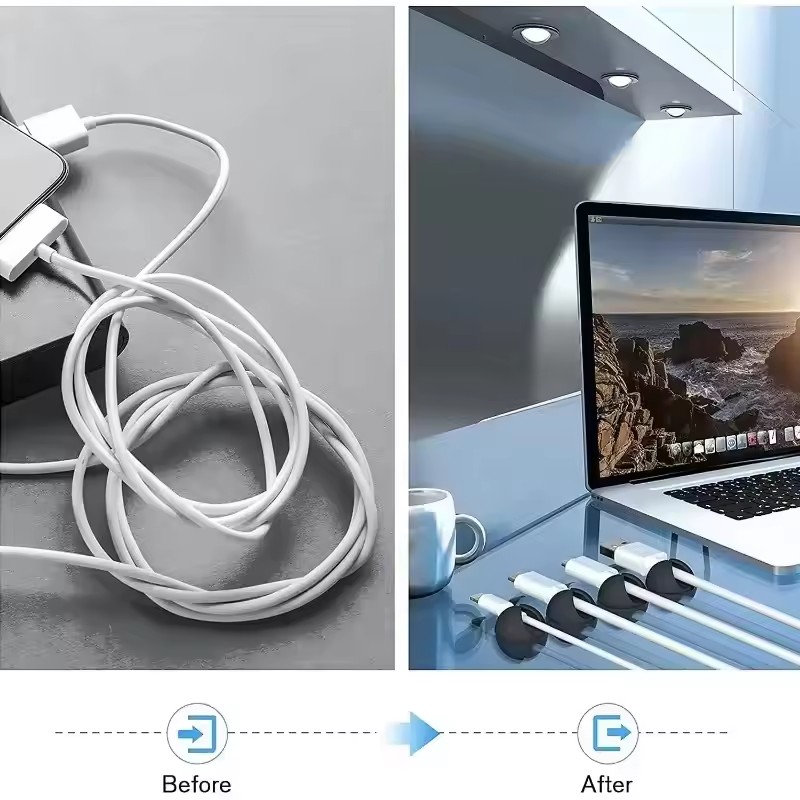 5개/50개 세트 미니 케이블 정리 클립, USB 충전 - Desk Cable Organizer 리뷰 및 가격
