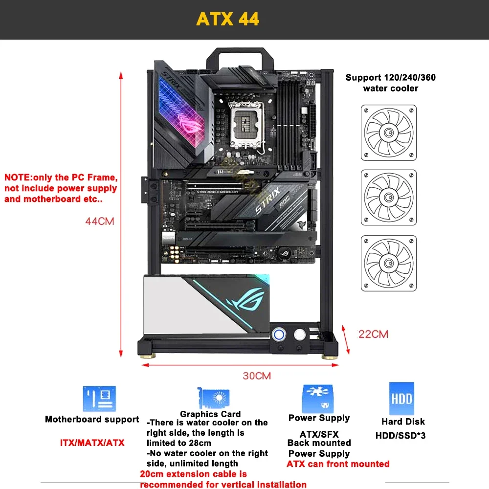 개조 EATX 오픈 PC 케이스 프레임, ITX MAT - Pc Gaming Center 리뷰 및 가격