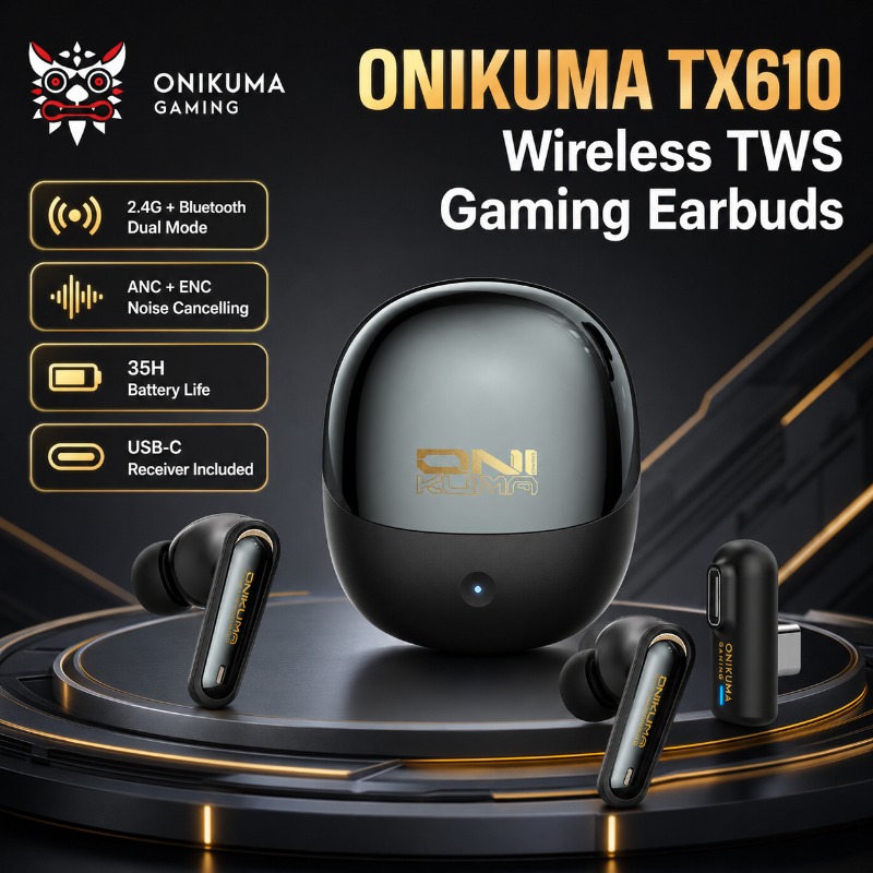 ONIKUMA TX610 무선 게이밍 이어버드 듀얼 모 - Pc Gaming Apple 리뷰 및 가격