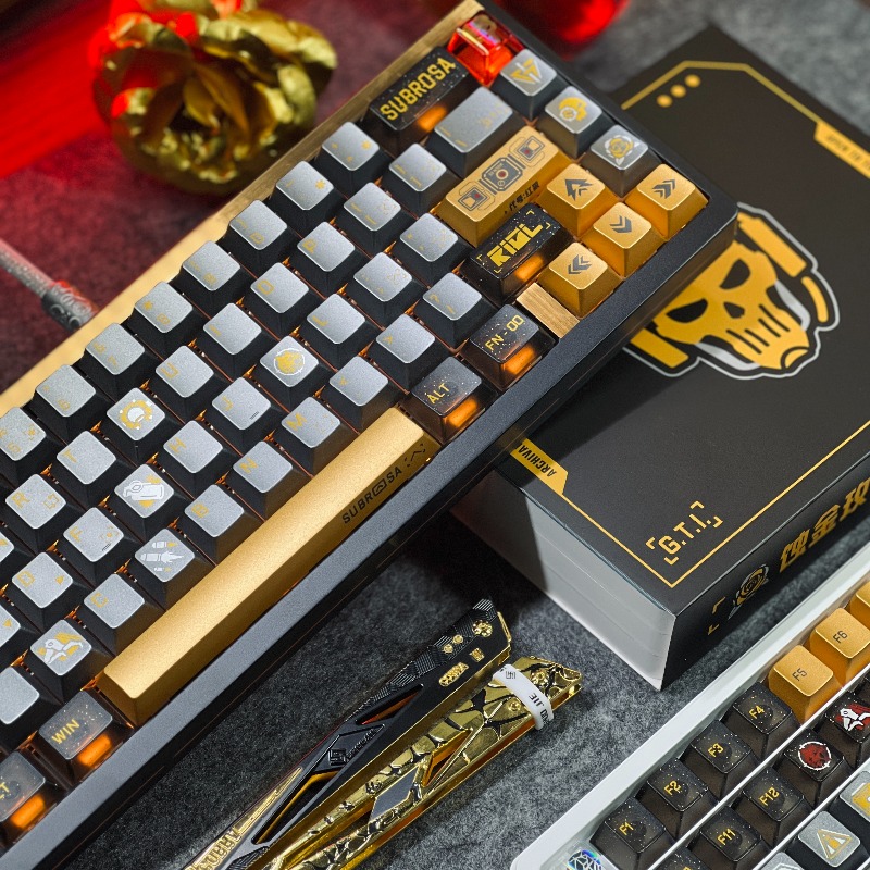 골든 로즈 테마 키 캡 세트 게임용 기계식 키보드 액세 - Pc Gaming Set 리뷰 및 가격