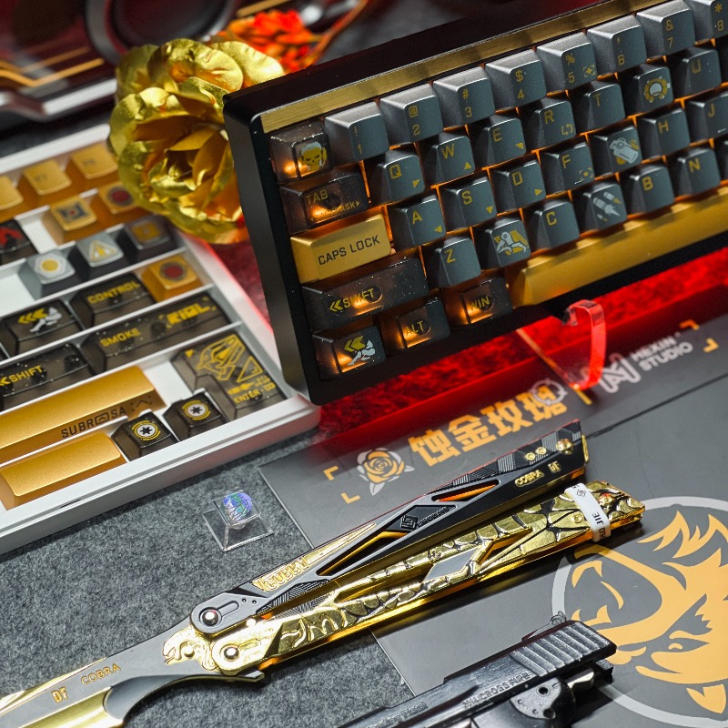 골든 로즈 테마 키 캡 세트 게임용 기계식 키보드 액세 - Pc Gaming Set 리뷰 및 가격