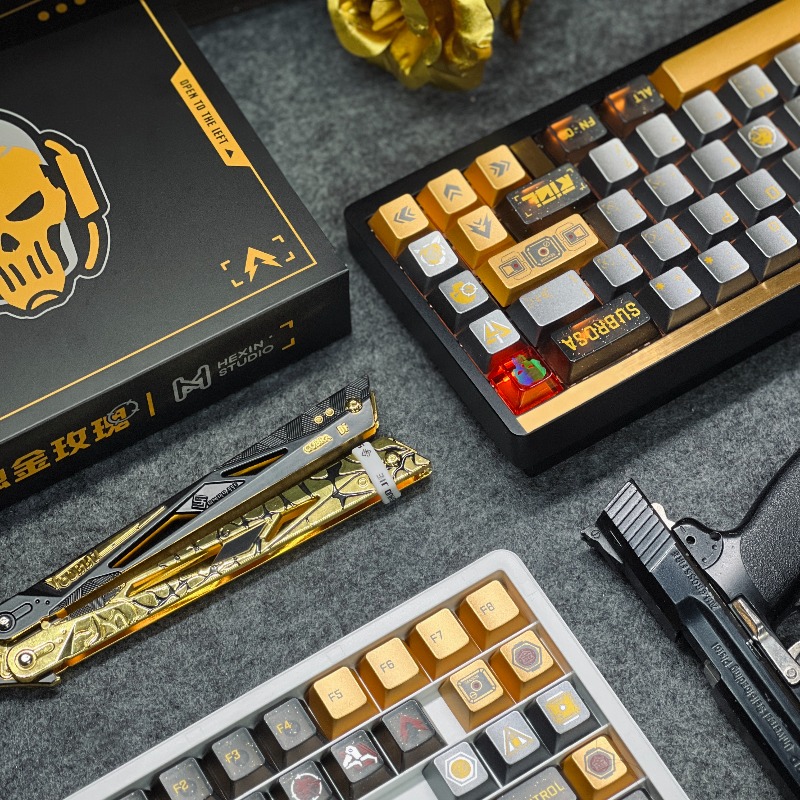 골든 로즈 테마 키 캡 세트 게임용 기계식 키보드 액세 - Pc Gaming Set 리뷰 및 가격
