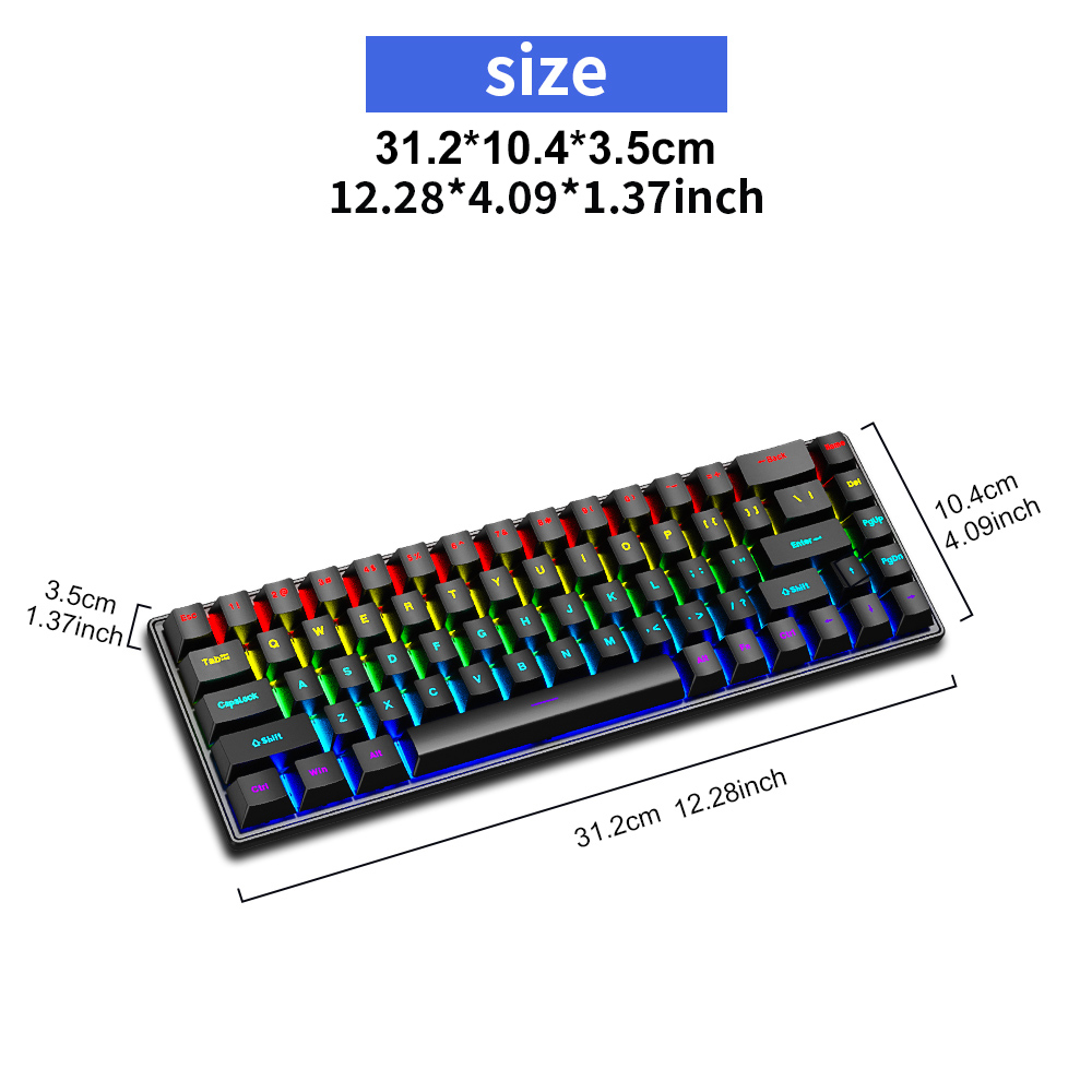 K68 유선 기계식 키보드 Microsoft Windo - Pc Gaming Apple 리뷰 및 가격