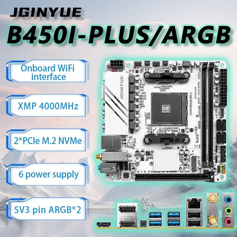 JGINYUE B450 ITX 마더보드 세트 AMD R - Pc Gaming Set 리뷰 및 가격