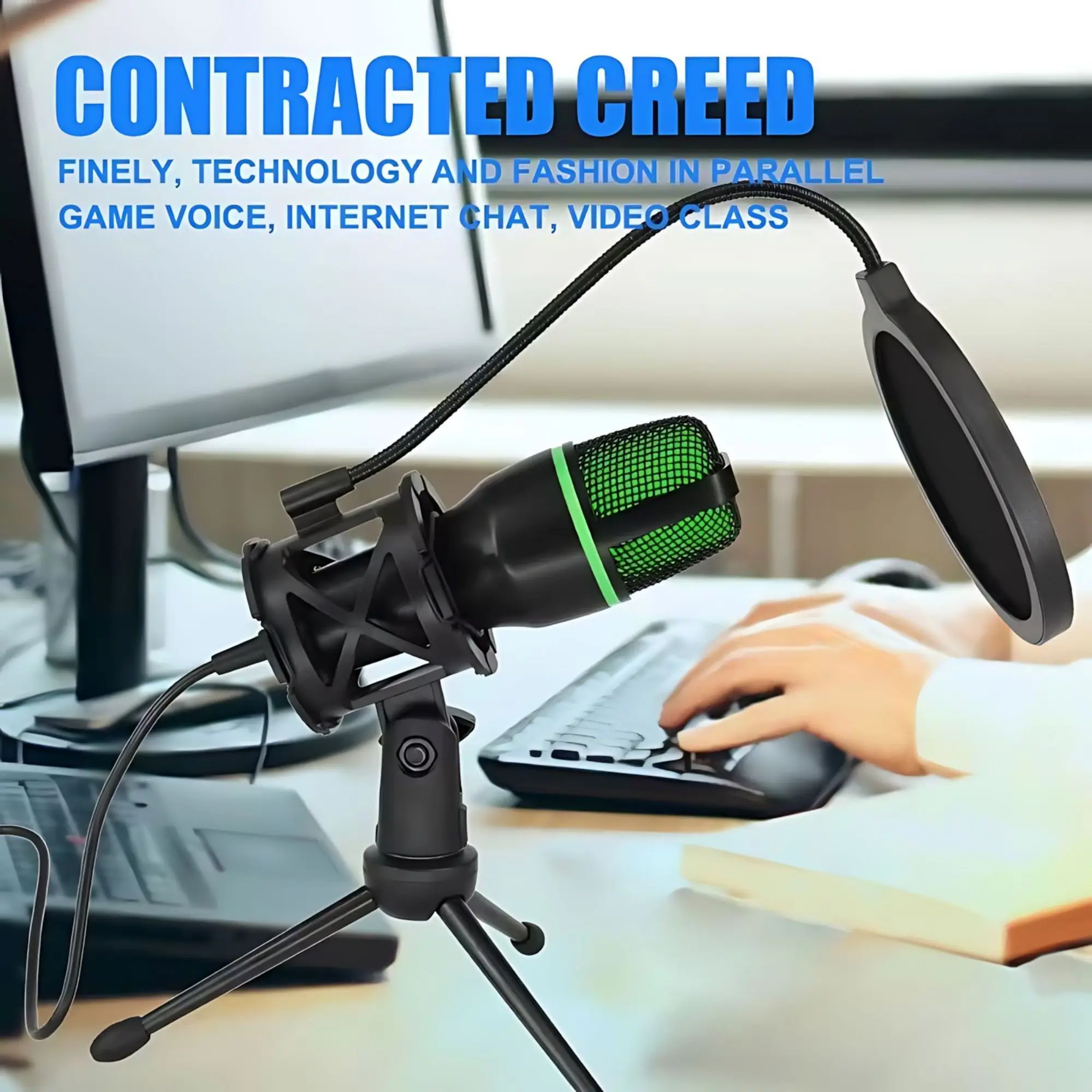전문가용 게이밍 USB 카디오이드 콘덴서 마이크 키트, - Pc Gaming Youtuber 리뷰 및 가격