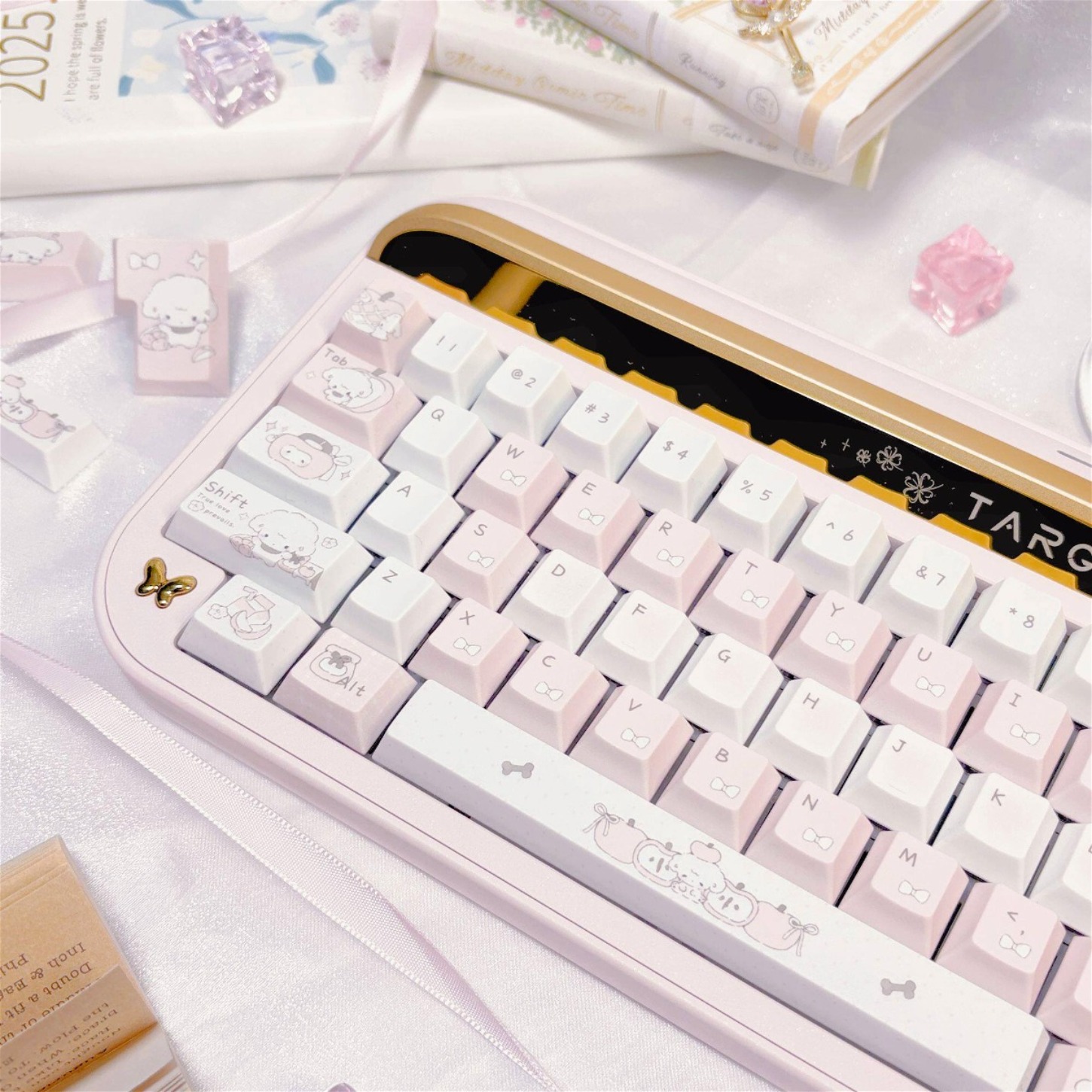 블루 핑크 도그 애플 체리 프로파일 PBT 키캡 143 - Pc Gaming Apple 리뷰 및 가격