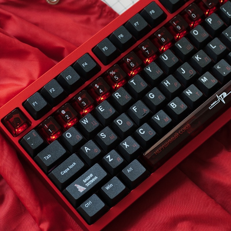 소련 블랙 테마 키캡 세트 PBT PC 반투명 체리 프 - Pc Gaming Set 리뷰 및 가격