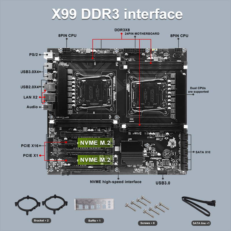 X99 듀얼 소켓 Cpu 마더보드 Lga2011-3 8 - Pc Gaming Omen 리뷰 및 가격